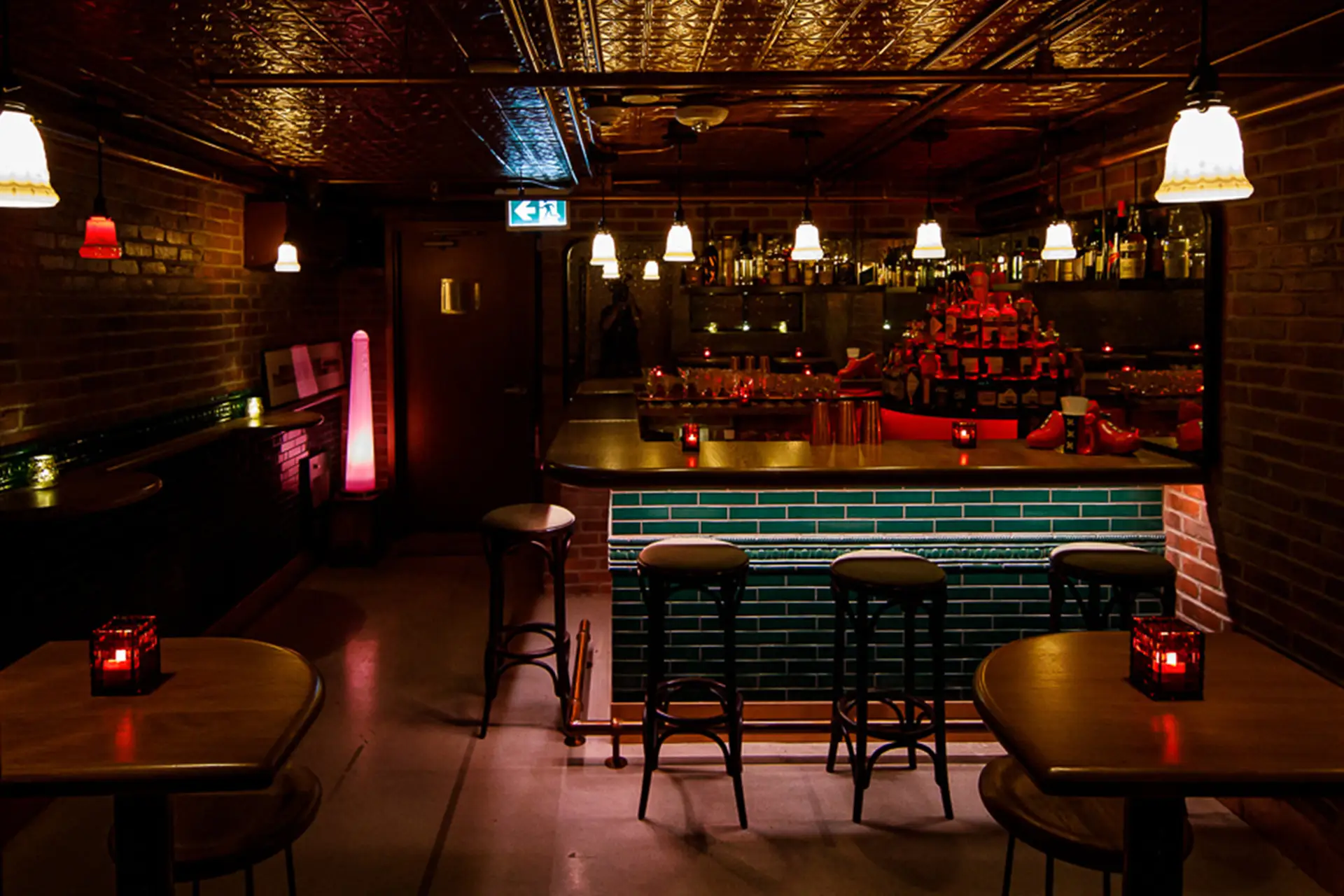 view of bar interior through doorway
